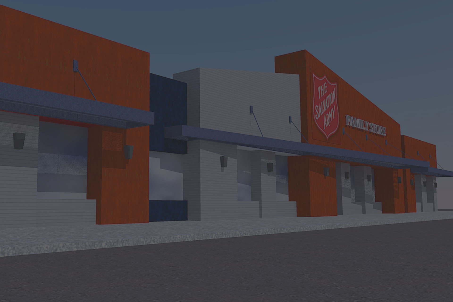 Architectural Rendering for SALVATION ARMY MAIN FAMILY STORE